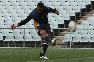 Fraser Masinamua converts the 2 points in the Buckley Shield Grand Final - Westfields SHS Vs Matraville SHS ( Photo : ourfooty media)