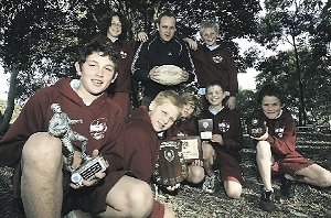 Mannering Park Primary School's winning rugby league teams