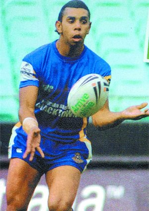 Albert Kelly in action for his school Patrician Brothers College, Blacktown.