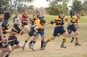 Billy Jacob O’Connor’s pass finding Nick Duffy in space.