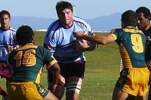 Andrew Ward from MSHS on his way to his 2 try 