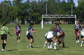 Mackay Prop Matt Turton charges into the Mercy defence 